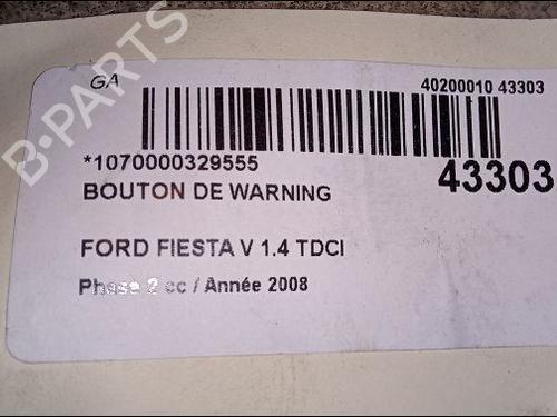 Used Warning switch FORD FIESTA V (JH_, JD_) 1.4 TDCi (68 hp) 9619109