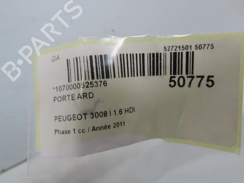 Right rear door PEUGEOT 3008 I MPV (0U_) 1.6 HDi | BP28831854C5 