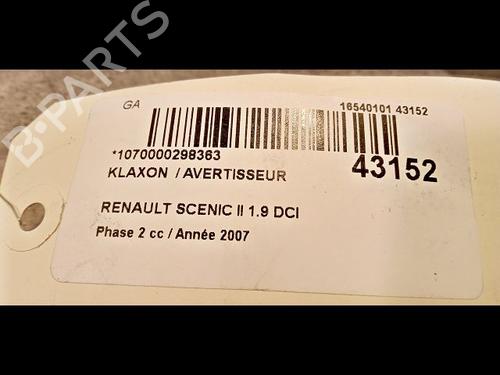 Horn RENAULT SCÉNIC II (JM0/1_) 1.9 dCi (JM14) | BP14874892E13 