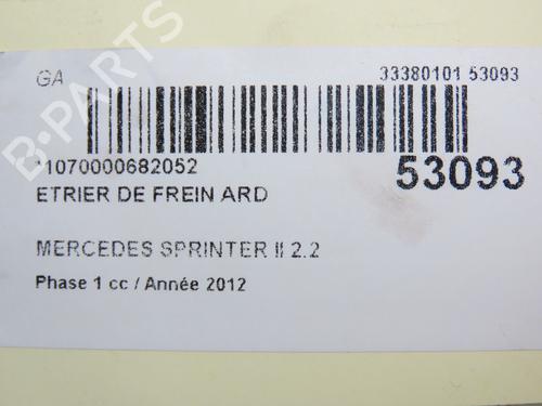 Right rear brake caliper MERCEDES-BENZ SPRINTER 3,5-t Van (B906) 313 CDI (906.631, 906.633, 906.635, 906.637) | BP31120382M106 