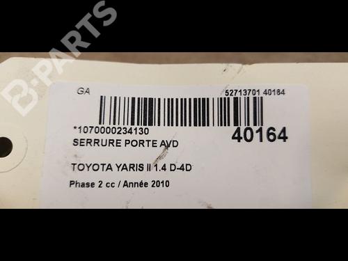 Høyre foran lås TOYOTA YARIS (_P9_) 1.4 D-4D (NLP90_, NLP90R) | BP9608086C97 