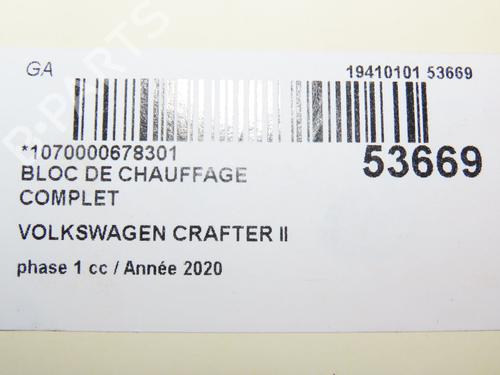 Used Heater matrix box VW CRAFTER Van (SY_, SX_) 2.0 TDI FWD (SYB, SYC, SYD) (177 hp) 30164293