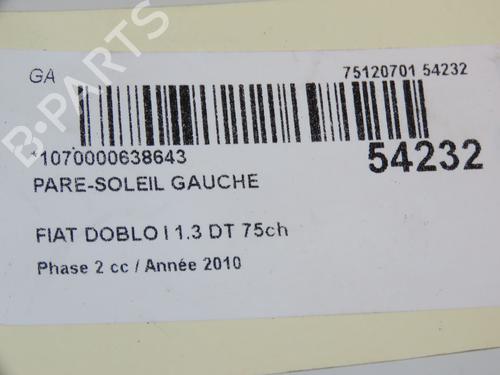 Left sun visor FIAT DOBLO Box Body/MPV (223_) 1.3 D Multijet | BP28832367I1 