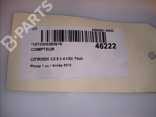 Instrument cluster CITROËN C3 II (SC_) 1.4 HDi 70 (SC8HZC, SC8HR0, SC8HP4) | BP11487922C47 