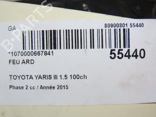 Right taillight TOYOTA YARIS (_P13_) 1.5 Hybrid (NHP130_) | BP30867412C35 