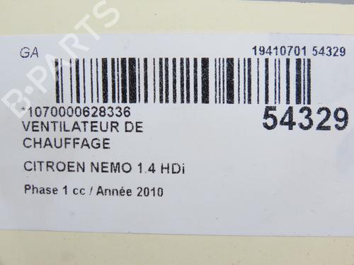 Heater blower motor CITROËN NEMO MPV 1.4 HDi | BP31120150M62  - Image 6