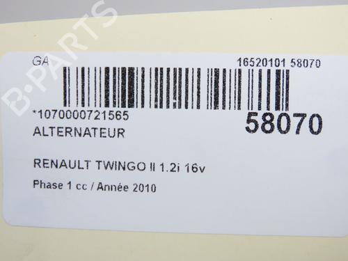 Alternator RENAULT TWINGO II (CN0_) 1.2 16V (CN04, CN0B) | BP36395707M7 - Image 9