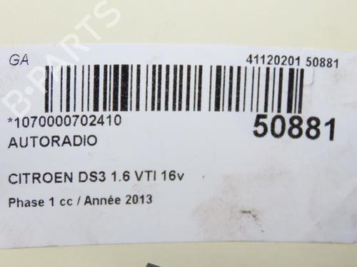 Autoradio CITROËN DS3 (SA_) 1.6 VTi 120 (120 hp) 32377357