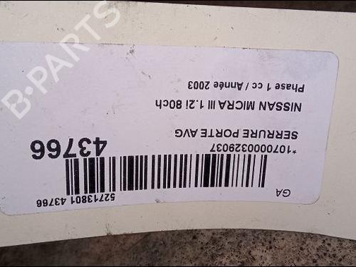 Used Front left lock NISSAN MICRA III (K12) 1.2 16V (80 hp) 9619148