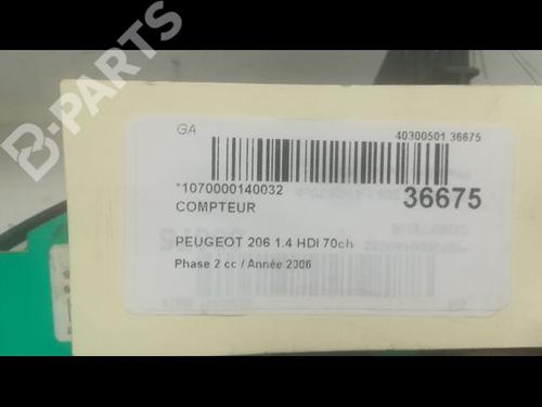 Instrument cluster PEUGEOT 206 Hatchback (2A/C) 1.4 HDi eco 70 | BP9599832C47 