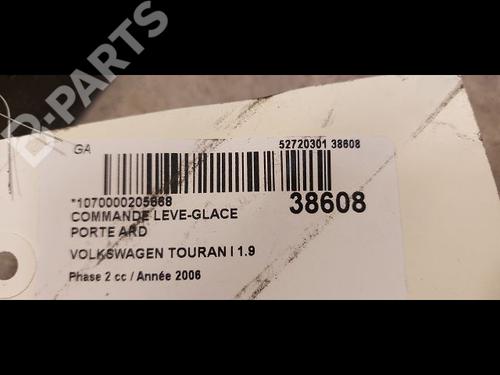 Right rear window switch VW TOURAN (1T1, 1T2) 1.9 TDI | BP9604197I28 