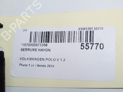 Used Tailgate lock VW POLO V (6R1, 6C1) 1.2 (60 hp) 31274441