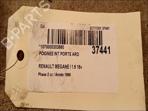 Used Rear right interior door handle RENAULT MEGANE I (BA0/1_) 1.6 16V (BA04, BA0B, BA11, BA1J, BA16, BA19, BA1K, BA1V,... (107 hp) 23176825