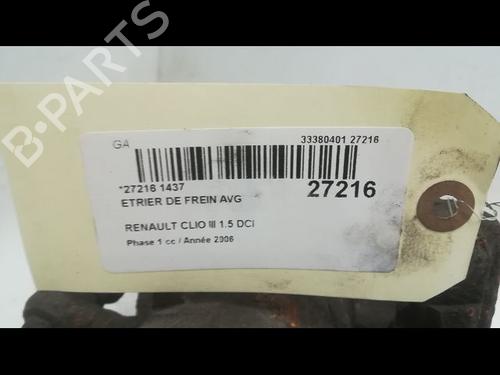 Used Left front brake caliper Left front brake caliper RENAULT CLIO III (BR0/1, CR0/1) 1.5 dCi (C/BR0G, C/BR1G) (68 hp) 23173995 23173995