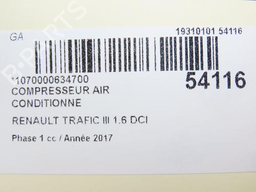 AC compressor RENAULT TRAFIC III Van (FG_) 1.6 dCi 125 (FGMH) | BP28967173M34 