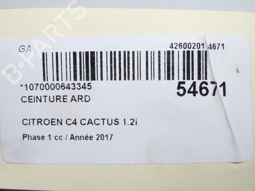 Rear right seatbelt CITROËN C4 CACTUS 1.2 THP 110 | BP33893128I28  - Image 5