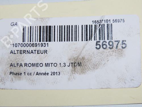 Used Alternator Alternator ALFA ROMEO MITO (955_) 1.3 MultiJet (955AXT1A) (84 hp) 32740664 32740664