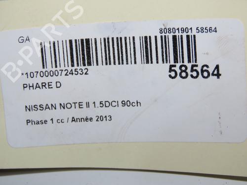 Phare droit NISSAN NOTE (E12) 1.5 dCi | BP36246812C29 - Image 4