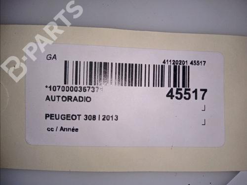 Radio PEUGEOT 308 I (4A_, 4C_) 1.6 HDi | BP11101516E6 