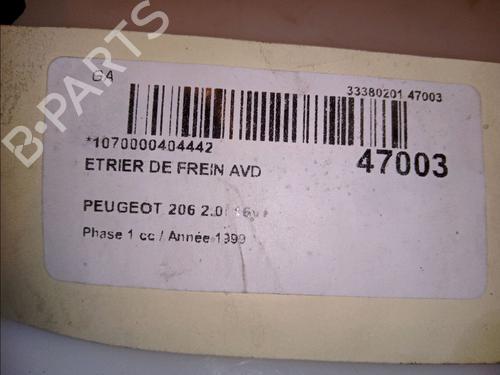 Used Right front brake caliper PEUGEOT 206 Hatchback (2A/C) 2.0 S16 (135 hp) 14877777