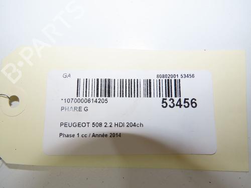 Used Left headlight Left headlight PEUGEOT 508 I (8D_) 2.2 HDi (204 hp) 33860714 33860714