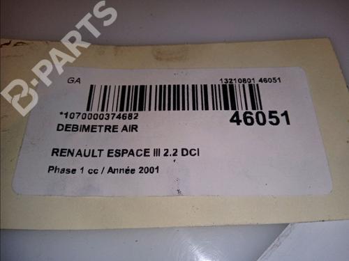Mass air flow sensor RENAULT ESPACE III (JE0_) 2.2 dCi (JE0S) | BP11098869M95 