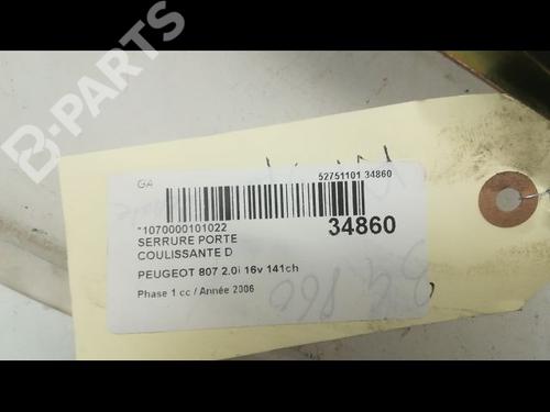 Rear right lock PEUGEOT 807 (EB_) 2.0 16V | BP9597238C99