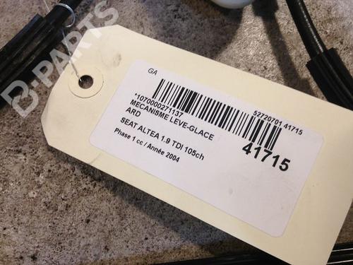 Rear right window mechanism SEAT ALTEA (5P1) 1.9 TDI | BP9612680C25 