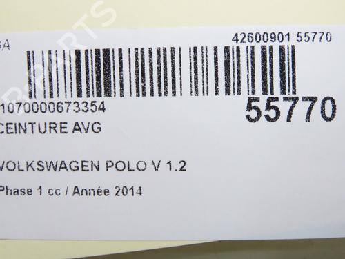 Used Front left belt tensioner VW POLO V (6R1, 6C1) 1.2 (60 hp) 31274384