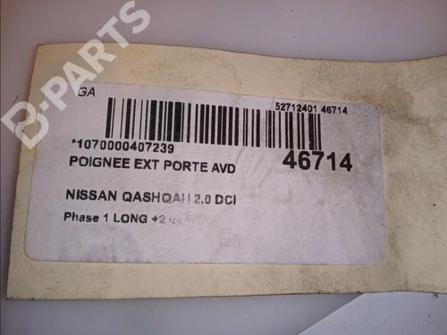 Front right exterior door handle NISSAN QASHQAI / QASHQAI +2 I (J10, NJ10, JJ10E) 2.0 dCi | BP11418185C129 