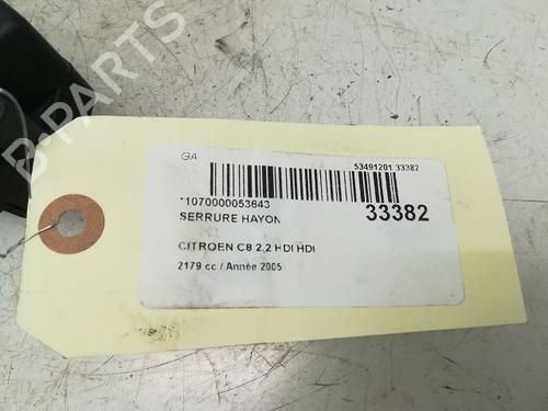 Bagklap lås CITROËN C8 (EA_, EB_) 2.2 HDi (128 hp) 9594245