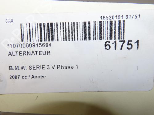 Used Alternator Alternator BMW 3 Coupe (E92) 320 i (170 hp) 40437815 40437815