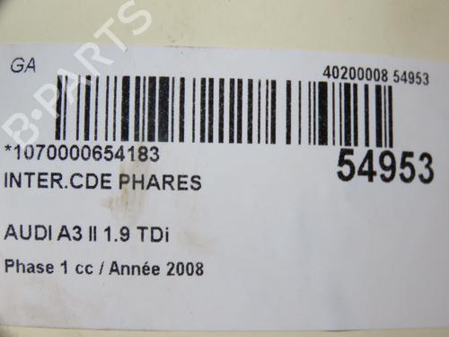 Headlight switch AUDI A3 (8P1) 1.9 TDI | BP30164315I24 