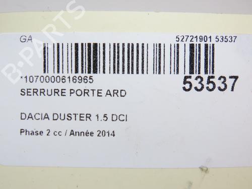 Used Rear right lock DACIA DUSTER (HS_) 1.5 dCi (109 hp) 28802118
