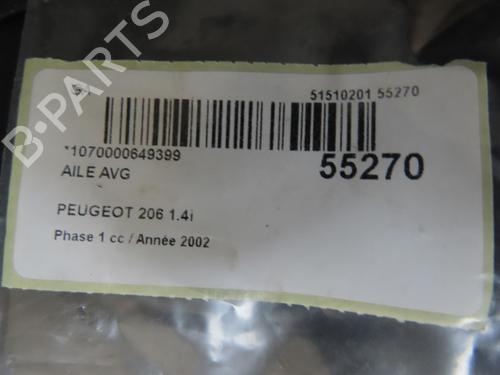 Left front fenders PEUGEOT 206 Hatchback (2A/C) 1.4 i | BP28968360C41 