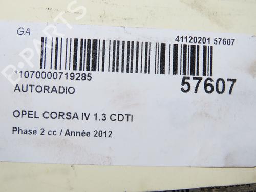 Bilradio Bilradio OPEL CORSA D (S07) 1.3 CDTI (L08, L68) (75 hp) 37432577 37432577