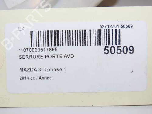 Front right lock MAZDA 3 (BM, BN) 2.0 | BP28831577C97 