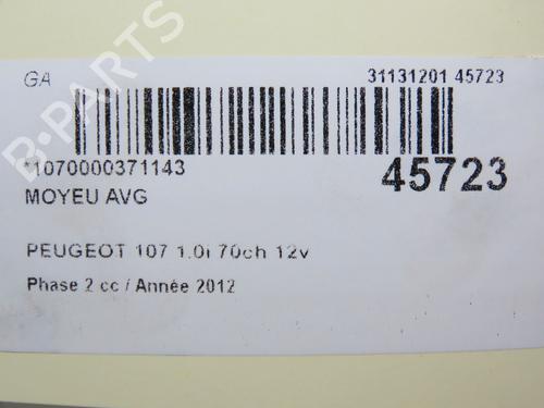 Used Right front steering knuckle PEUGEOT 107 (PM_, PN_) 1.0 (68 hp) 14876389