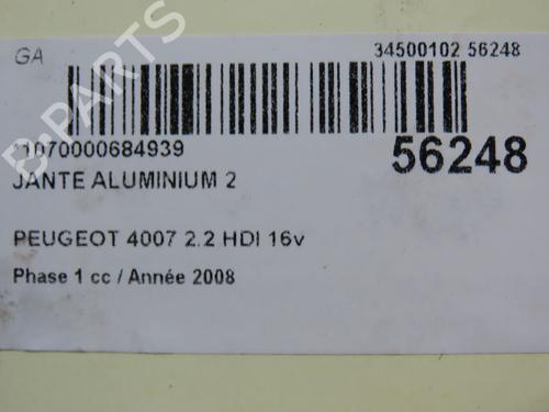 Used Rim PEUGEOT 4007 (VU_, VV_) 2.2 HDi (156 hp) 30522321