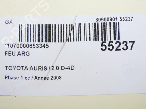 Used Left taillight TOYOTA AURIS (_E15_) 2.0 D-4D (ADE150_, ADE150R) (126 hp) 32005052