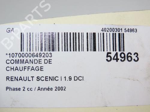 Mando climatizador RENAULT SCÉNIC I MPV (JA0/1_, FA0_) 1.9 dCi (JA05, JA1F) (102 hp) 30916900