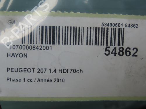 Used Tailgate PEUGEOT 207 (WA_, WC_) 1.4 HDi (68 hp) 29551211