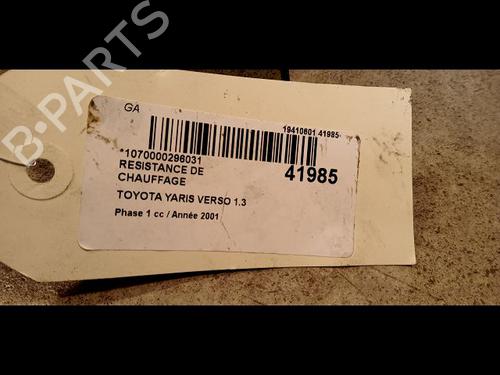 Used Heater resistor Heater resistor TOYOTA YARIS VERSO (_P2_) 1.3 (NCP20_, NCP22_, NCP20R, NCP22R) (86 hp) 11677389 11677389