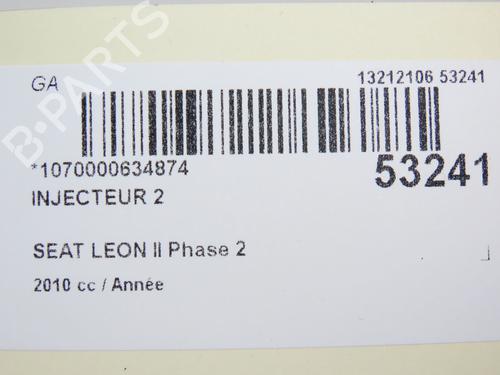 Used Injector SEAT LEON (1P1) 2.0 TDI (170 hp) 28828925