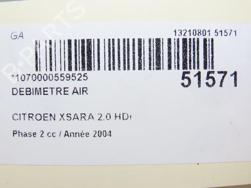 Mass air flow sensor CITROËN XSARA (N1) 2.0 HDi 90 | BP20327605M95 