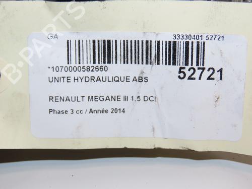 ABS pump RENAULT MEGANE III Hatchback (BZ0/1_, B3_) 1.5 dCi (BZ1G, BZ1W, BZ0R) | BP28967621M43 