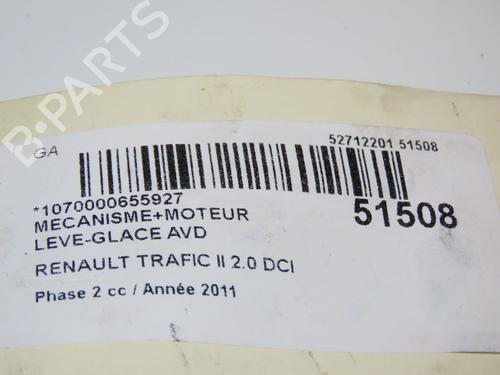Rudehejsemekanisme Højre foran RENAULT TRAFIC II Van (FL) 2.0 dCi 90 (FL0H, FL00, FL01, FL0M, FL0P, FL0S) (90 hp) 29128786