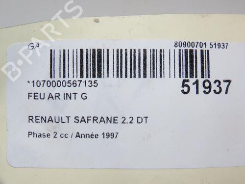 Used Left tailgate light Left tailgate light RENAULT SAFRANE II (B54_) 2.2 dT (B54G) (113 hp) 28832615 28832615