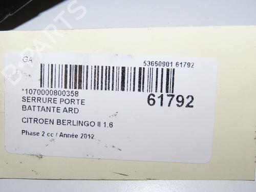 tailgate-lock-citroen-berlingo-box-bodympv-b9-2008-39453502 main image