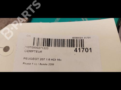 Instrument cluster PEUGEOT 207 (WA_, WC_) 1.6 HDi | BP9612692C47 